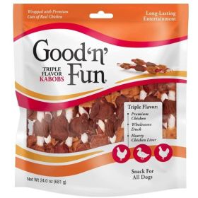 Healthy Hide Good'n' Fun Triple Flavor Kabobs Chicken, Duck and Chicken Liver