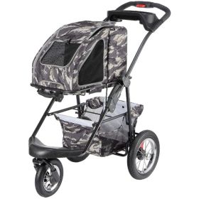 Petique 5 in 1 Pet Stroller Travel System Army Camo