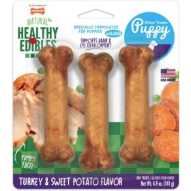 Nylabone Healthy Edibles DHA Puppy Chews  Turkey & Sweet Potato