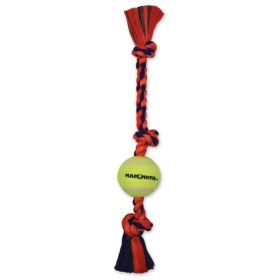 Mammoth Flossy Chews Color 3 Knot Tug with Tennis Ball 20" Medium