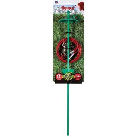 Prevue Pet Products 24 Inch Tie Out Dome Stake with 12 Foot Cable