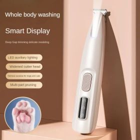 New Dog Paw Trimmer With LED Light Fully Waterproof Pet Hair Trimmer With LED Display Dog Clippers For Grooming 18mm Widen Blade