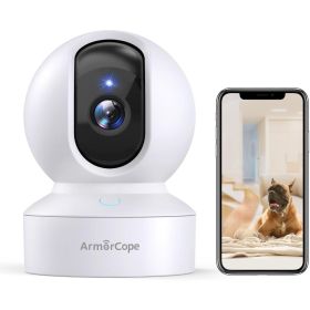 Pet Camera, 2K HD Dog Camera with Mobile APP, 360° Pan/Tilt View Puppy Camera, MagivPix Night Vision, Motion Tracking Alert with Cloud/Local SD