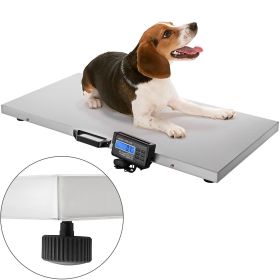 VEVOR 880Lbs x 0.2Lbs Livestock Scale Shipping Scales Large Platform 40.6x20.9Inch Stainless Steel Vet Scale Industrial Floor Scale Large Animal Dog P