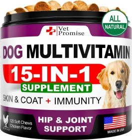 Dog Multivitamin Chewable with Glucosamine   Dog Vitamins and Supplements   Senior & Puppy Multivitamin for Dogs   Pet Joint Support Health   Immunity