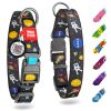 Nylon Dog Collar Adjustable 12-19 inch Neck x 1 inch Wide Dog Collar for Large Small Medium Dogs for Boy Girl Dog Collars with Durable Plastic Buckle