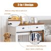 Heavy Duty Furniture style dog cage wooden dog cage double door dog cage side cabinet dog cage Dog crate (44 1/2"W *22 3/4"D *33 1/4"H)