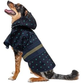 Fashion Pet Polka Dot Dog Raincoat Navy (Option: X Large)