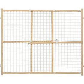 MidWest Wire Mesh Wood Presuure Mount Pet Safety Gate (Option: 32" tall  1 count)