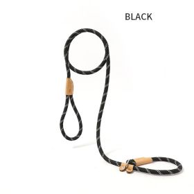 Dog Rope Pet Pulling Rope Puppy Strap Traction Rope Heavy Duty Belt Large Dog Leash Dog Collar Strap Dog Training Pet Harness Hands-Free Leash For Sma (Color: Black, size: 1.8x0.6)