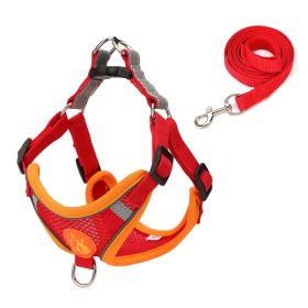 Small Dog Harness Puppy Harness and Leash Set with Reflective Strip for Small Dog Breeds (Color: Red, size: XS)