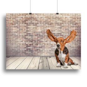 Dog Listening Animal Ear Canvas Print or Poster (Type: Poster Print, size: 60" x 40" / 150cm x 100cm (approx))