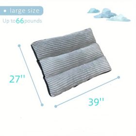 Up to 100 lbs Dog Mat Sleeping Dog Mattress Floor Mat Removable And Washable Dog Kennel Large Dog Kennel Pet Pad Dog Mat Soft Comfortable Bed (Color: Gray, size: 39''*27''*3' Up to 66 lbs)