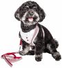 Pet Life Luxe 'Spawling' 2-In-1 Mesh Reversed Adjustable Dog Harness-Leash W/ Fashion Bowtie