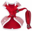 Pet Life Luxe 'Spawling' 2-In-1 Mesh Reversed Adjustable Dog Harness-Leash W/ Fashion Bowtie