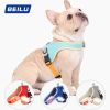 Dog Harnesses and dog leash set; Suede Pet Chest Strap Saddle Vest Style Dog Chest Back Reflective Dog Strap Dog Rope