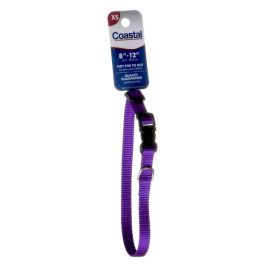 Tuff Collar Nylon Adjustable Collar (Option: Purple 8" to 12" Long x 3/8" Wide)